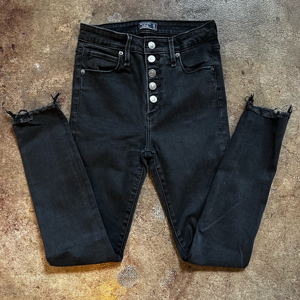 Abercrombie and Fitch high rise super skinny ankle jeans - Picture 1 of 3